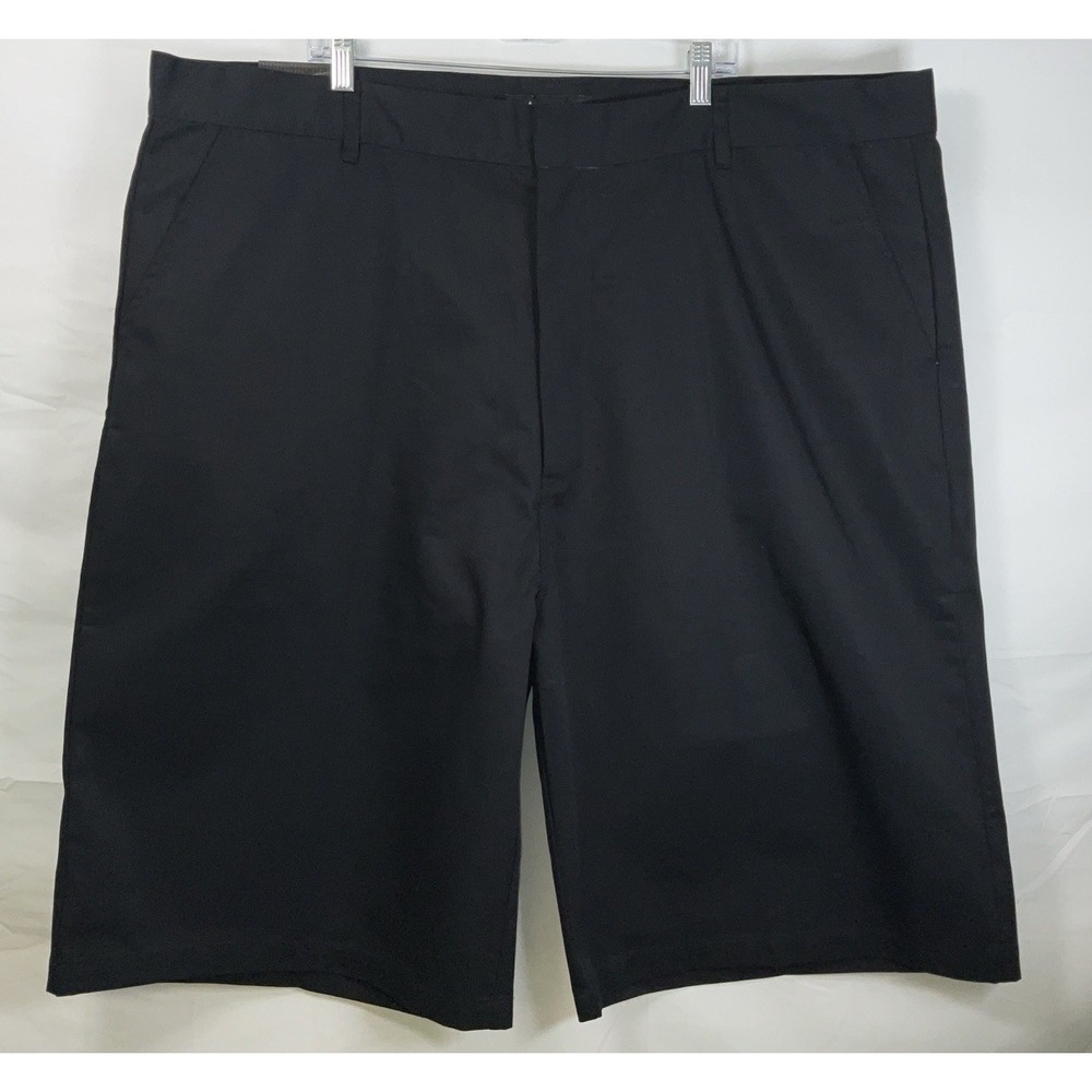 NWT Access Khaki Big & Tall Flat Front Men's Work Shorts - Black Size 50" X 13"‎